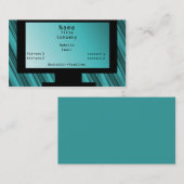 Carte de visite Tech Savvy, Turquoise (Devant / Derrière)