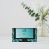 Carte de visite Tech Savvy, Turquoise (Debout devant)