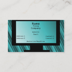 Carte de visite Tech Savvy, Turquoise
