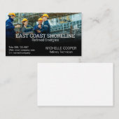 Carte De Visite Technician Engineers | Oil Refinery (Devant / Derrière)