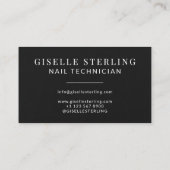 Carte De Visite Technicien à ongles Black Driving Luxe (Dos)