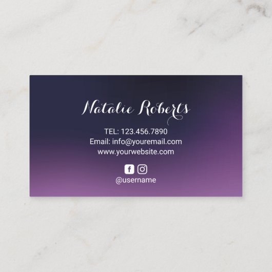 Carte De Visite Technicien à ongles Lecteurs de Parties scintillan (Dos)