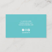 Carte De Visite Technicien à ongles maquillage Artiste Rose Or Tur (Dos)