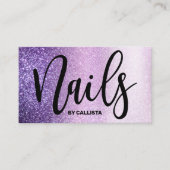 Carte De Visite Technicien à ongles Violet Lilac violet triple Par (Devant)