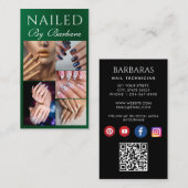 Carte De Visite Technicien Artiste Technicien Technicien de clou p (Devant / Derrière)