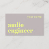 Carte de visite technicien audio Ingénieur du son (Devant)