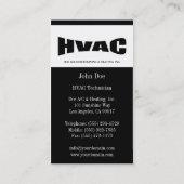 Carte De Visite Technicien B/W de la CAHT (Dos)