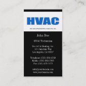 Carte De Visite Technicien B/W de la CAHT audacieux (Dos)