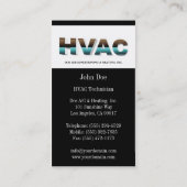 Carte De Visite Technicien B/W de la CAHT reflété (Dos)