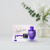 Carte De Visite Technicien d'art ongle - Purple Clou Polonais (Debout devant)