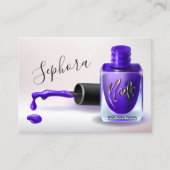 Carte De Visite Technicien d'art ongle - Purple Clou Polonais (Devant)