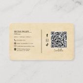 Carte De Visite Technicien de beauté Spa classique Esthéticien (Dos)