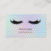 Carte De Visite Technicien de cils à code QR holographique (Devant)