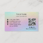 Carte De Visite Technicien de cils à code QR holographique (Dos)