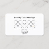 Carte De Visite Technicien de cirage/fidélité esthétique à l'or (Dos)