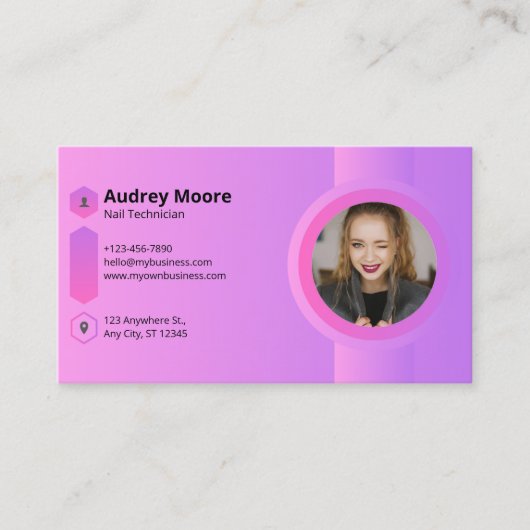 Carte De Visite Technicien de clou de salon (Devant)