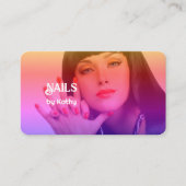 Carte De Visite Technicien de clou photo personnalisé (Devant)