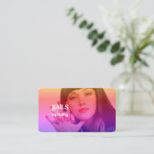 Carte De Visite Technicien de clou photo personnalisé (Debout devant)