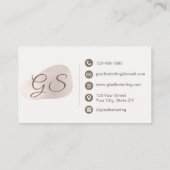 Carte De Visite Technicien de clou Rose Gold Foil Blush Beauté (Dos)