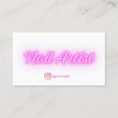 Carte De Visite Technicien de clou simple Modèle blanc (Dos)