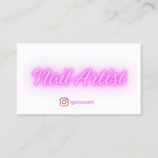 Carte De Visite Technicien de clou simple Modèle blanc (Dos)