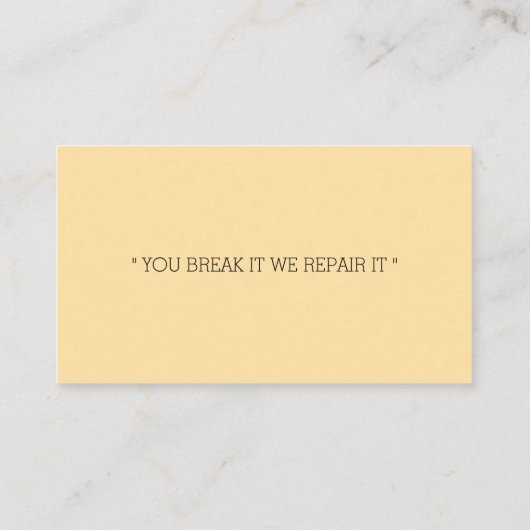 CARTE DE VISITE " TECHNICIEN DE LA CLIMATISATION " (Dos)