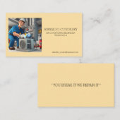 CARTE DE VISITE " TECHNICIEN DE LA CLIMATISATION " (Devant / Derrière)