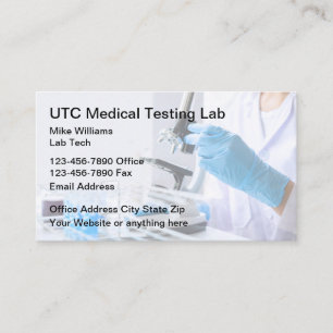 Carte De Visite Technicien de laboratoire médical