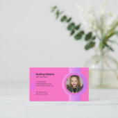 Carte De Visite Technicien de Manucure Moderne Rose (Debout devant)