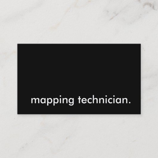 Carte De Visite technicien de mappage. (Devant)