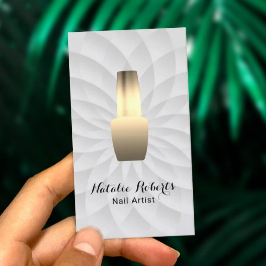 Carte De Visite Technicien de ongle Gold Salon Manicuriste