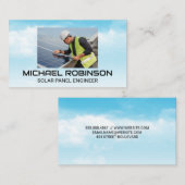 Carte De Visite Technicien de panneaux solaires | Nuages et ciel (Devant / Derrière)