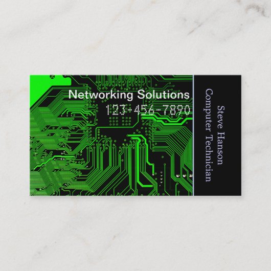 Carte De Visite Technicien de programmeur informatique (Devant)