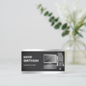 Carte De Visite Technicien de réparation d'ordinateur de bureau à (Debout devant)