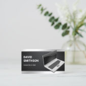 Carte De Visite Technicien de réparation informatique pour ordinat (Debout devant)