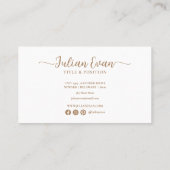 Carte De Visite Technicien de traitement de script holographique r (Dos)