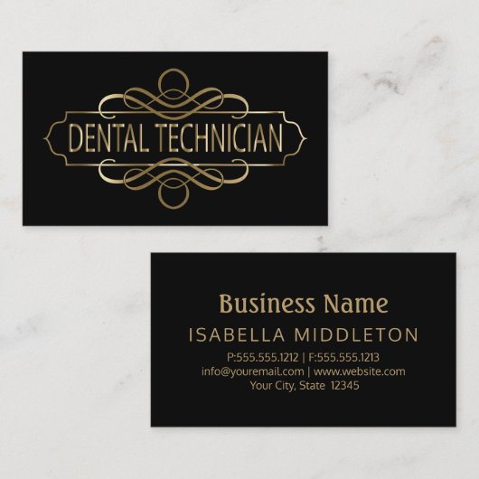 Carte De Visite Technicien dentaire (Devant / Derrière)