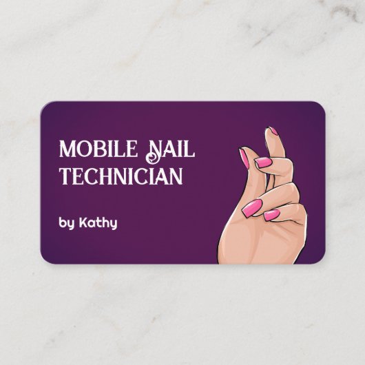 Carte De Visite Technicien d'ongle mobile (Devant)