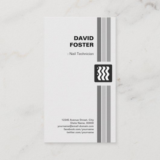 Carte De Visite Technicien d'ongle - Premium double face (Dos)
