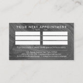 Carte De Visite Technicien d'ongles - Logo texte avec rendez-vous (Dos)