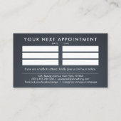 Carte De Visite Technicien d'ongles - Logo texte avec rendez-vous (Dos)