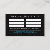 Carte De Visite Technicien d'ongles - Logo texte avec rendez-vous (Dos)