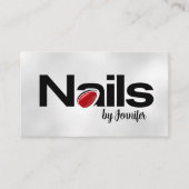 Carte De Visite Technicien d'ongles - Logo texte avec rendez-vous (Devant)