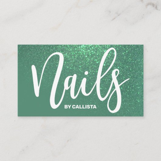 Carte De Visite Technicien d'ongles Mermaid Typographie de Parties (Devant)