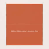 Carte De Visite Technicien d'ongles Orange Triple Letting Business (Intérieur déplié)