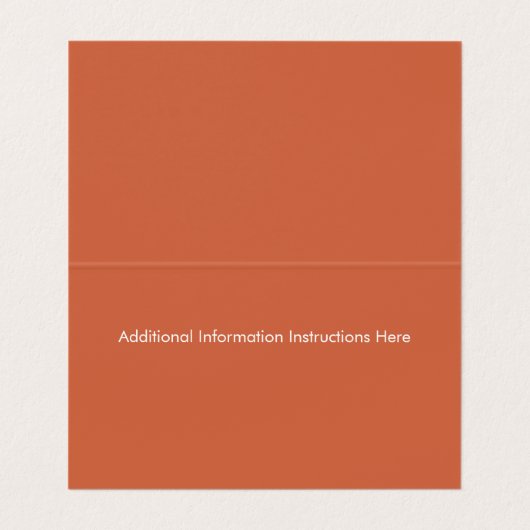 Carte De Visite Technicien d'ongles Orange Triple Letting Business (Intérieur déplié)