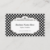 Carte De Visite Technicien d'ongles - Pois noirs (Dos)