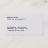 CARTE DE VISITE TECHNICIEN ÉLECTRICIEN ÉLECTRIQUE (Dos)