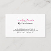 Carte De Visite Technicien élégant de clou (Dos)