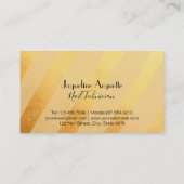 Carte De Visite Technicien élégant de clou de noir et d'or (Dos)